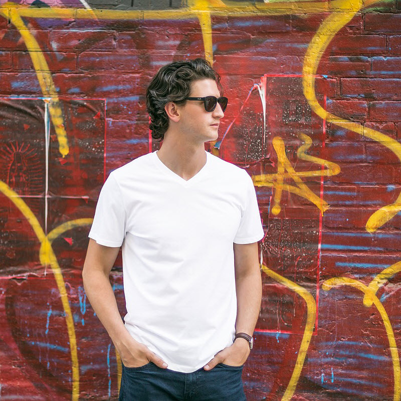 Picture of T-Shirt, Adult, Male, Man, Person, Art, Painting, Sunglasses, Graffiti, Face