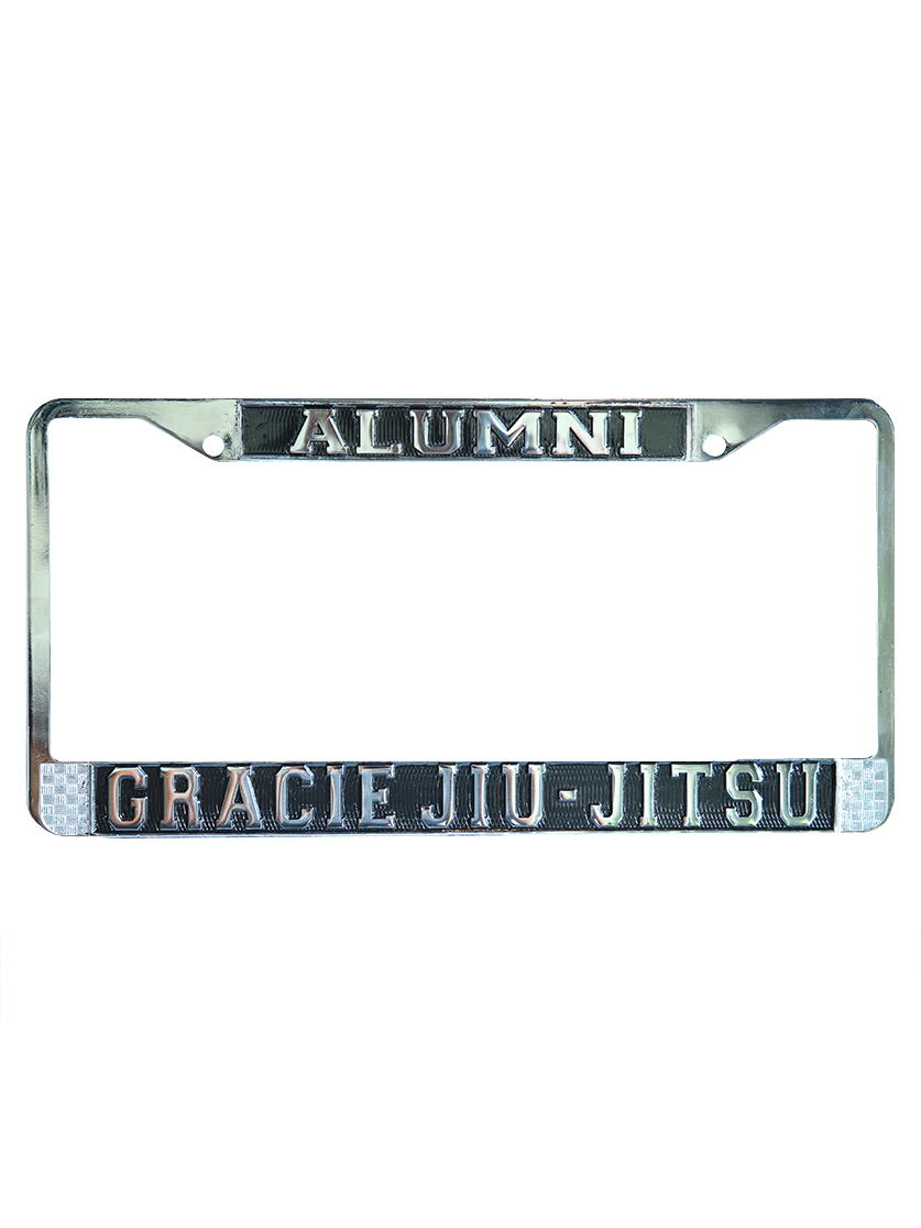 Gracie University Chrome License Plate