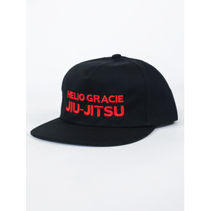 Helio Gracie Jiu-Jitsu Unstructured Snapback Hat (Black & Red)