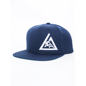 3-D Embroidered Snapback Hat (Navy)