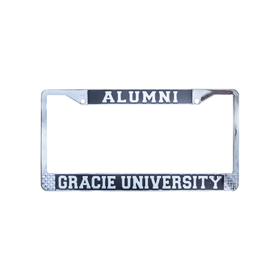 Gracie University Chrome License Plate