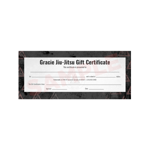 Gracie Gear Gift Certificate ($25 - $450)