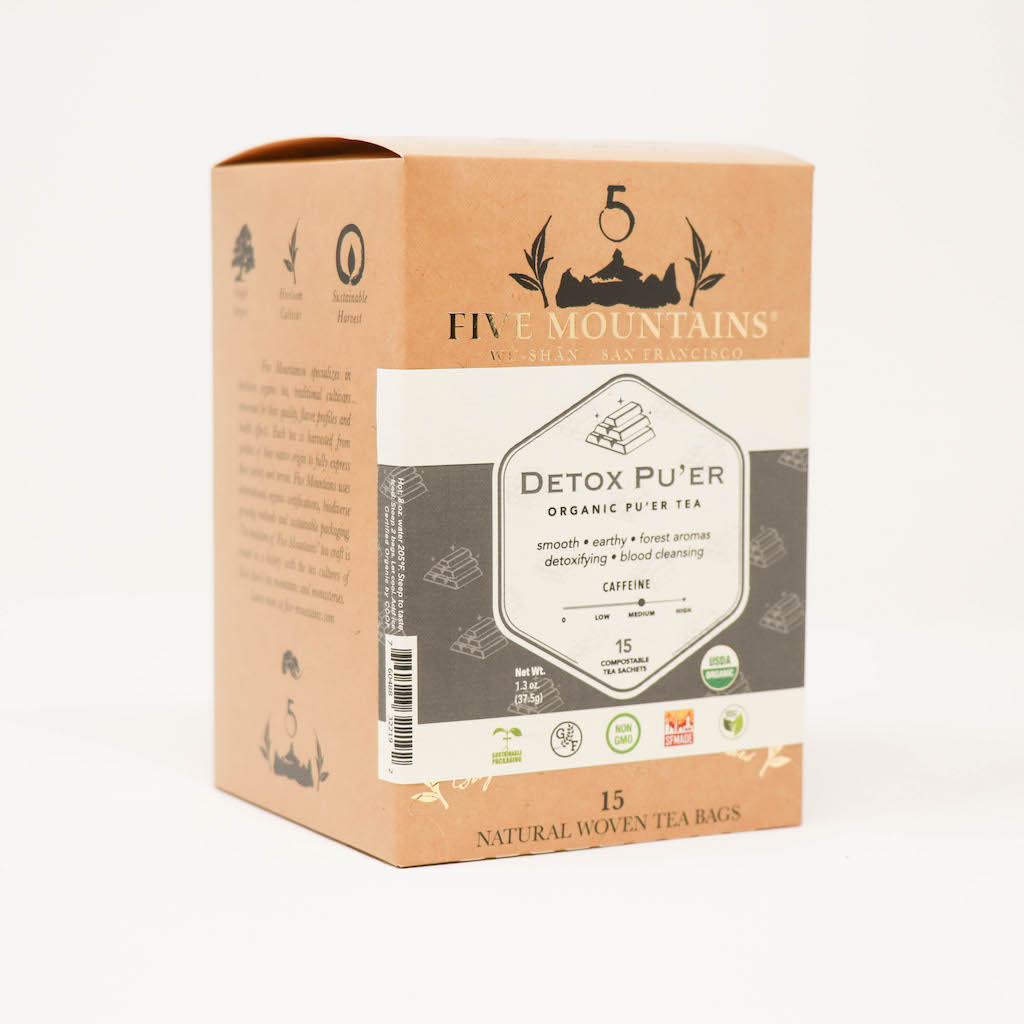Organic Detox Puer Retail Box: 15 Tea Sachets