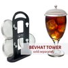 BevHat Tower (sold separately or as a Gift Set) securely holds your BevHats and takes up little countertop space.