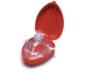 Res-Cue CPR Mask w/ Oxygen Inlet in Hard Red Case < Ambu #000 252 102 
