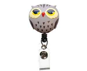 Deluxe Retracteze ID Holder, Owl, Print < Prestige Medical #S14-OWL 