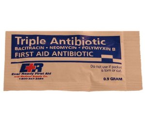Triple Antibiotic Ointment, 0.9 gram, Box/18 < Genuine First Aid #9999-1005 