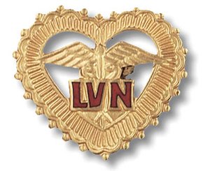 Licensed Vocational Nurse (Filigreed Heart) Emblem Pin