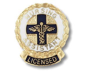 Licensed Nursing Assitant (Wreath Edge) Emblem Pin < Prestige Medical #1072 