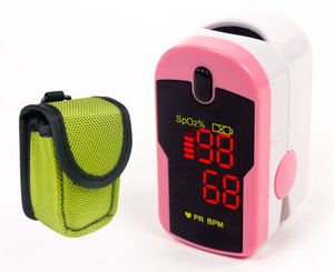 Finger Pulse Oximeter, Pink < 