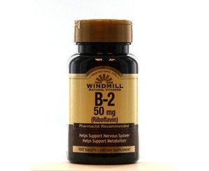 Vitamin B-2 50 mg., 100 Tablets