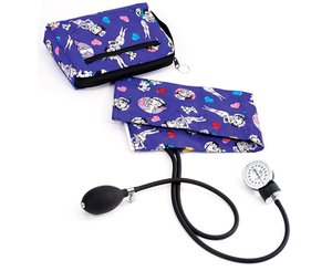 Premium Aneroid Sphygmomanometer With Carry Case, Adult, Betty Boop Colored Hearts, Print