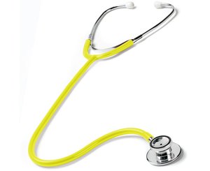 Dual Head Stethoscope in Box, Adult, Neon Yellow