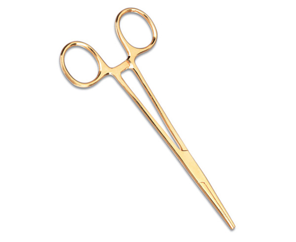 5.5" Kelly Gold Plated Forcep in slide pack