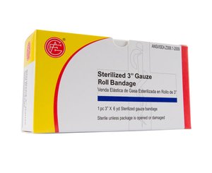 Gauze Bandage, 3 x 6yds, (Sterile) 1 pc/box < Genuine First Aid #9999-0402 