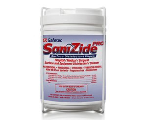 Holder / Wall Mount for Sanizide Surface Disinfectant Wipe Tub < Safetec #2510097 