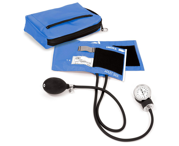 Premium Aneroid Sphygmomanometer With Carry Case, Adult, Ceil Blue