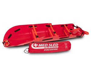 Med Sled Vertical Lift Rescue Sled, Red