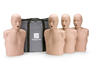 Professional CPR/AED Training Manikin 4-Pack, Adult, Medium Skin < PRESTAN #PP-AM-400-MS 