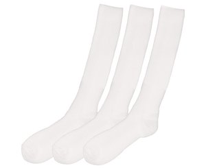 Long Nurse Compression Socks, 3 Pack, White