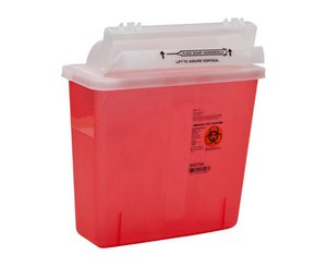 SharpSafety Safety In Room Sharps Container, 5 Quarts < Covidien Kendall #8507SA 