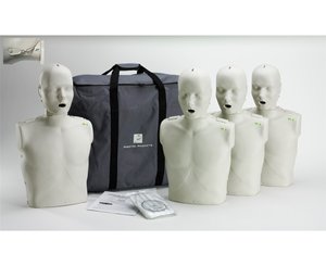 Professional Jaw Thrust CPR/AED Training Manikin 4-Pack w/ CPR Monitor, Adult, Light Skin
