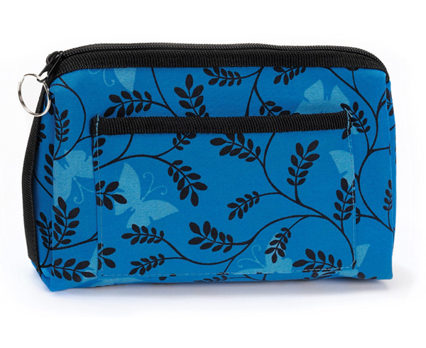 Compact Carrying Case, Butterflies and Ferns Blue, Print