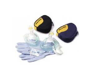Pocket CPR Mask w/out Oxygen Inlet in Black Soft Pack