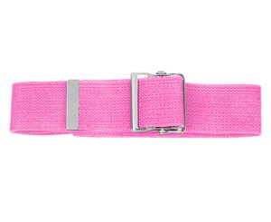 Cotton Gait Belt with Metal Buckle, Hot Pink