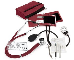 Aneroid Sphygmomanometer / Sprague-Rappaport Stethoscope Nurse Kit, Adult, Burgundy < Prestige Medical #A5-BUR 