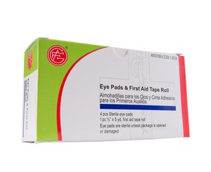 Sterile Eye Pads, 4 pcs & Tape Roll, 1 pc/box