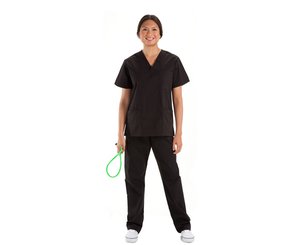 Premium Five Pocket Unisex Scrub Pant, 4X, Black < Prestige Medical #401-BLK-4X 