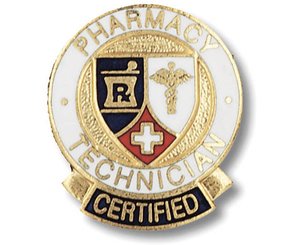 Certified Pharmacy Technician Emblem Pin < Prestige Medical #1037 