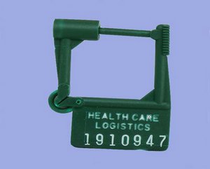 Spring-Lok Numbered Padlock Seal Drug lock, Green 100/bx