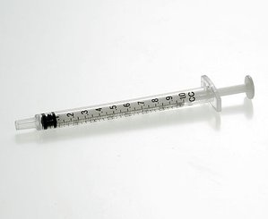 Tuberculin TB Syringe, 1cc, 25G, 5/8, Pack/100