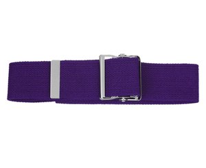 Cotton Gait Belt with Metal Buckle, Purple