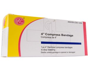 Compress Bandage, Off Center, 4 1 per box < Genuine First Aid #9999-0303 