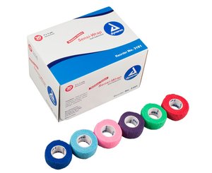 Sensi-Wrap Self-Adherent Bandage Rolls, 1" x 5 yds, Rainbow, Box/30