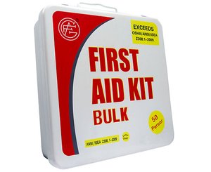50 Person ANSI/OSHA First Aid Kit, Metal Case < Genuine First Aid #9999-2103 