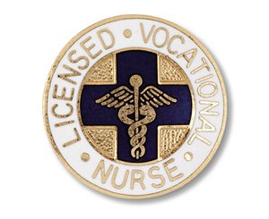 Licensed Vocational Nurse Emblem Pin < Prestige Medical #1032 