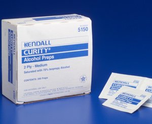 Medium Alcohol Prep Pads, Box/200
