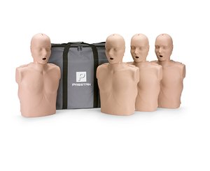 Professional CPR/AED Training Manikin 4-Pack w/ CPR Monitor, Child, Medium Skin