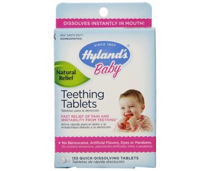 Homeopathic Teething Tablets, 100% Natural, 135 Tablets < Hyland's Homeopathic 