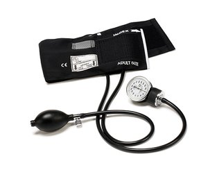 Adult Cotton Cuff Aneroid Sphygmomanometer, Adult, Black < Prestige Medical #80 