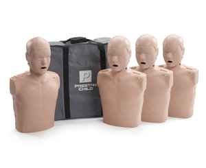 Professional CPR/AED Training Manikin 4-Pack w/ CPR Monitor, Adult, Dark Skin