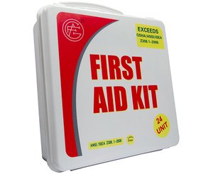 Unitized First Aid Kit, 24 Unit, Plastic Case