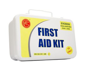 10 Person ANSI/OSHA First Aid Kit, Metal Case < Genuine First Aid #9999-2101 