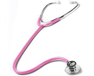 Ultra-Sensitive Dual Head Stethoscope, Adult, Hot Pink < Prestige Medical #S125-HPK 