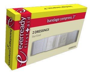 Bandage Compress, 3", Box/2