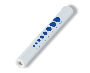 Disposable Pupil Gauge Penlight in Slide Pack, White